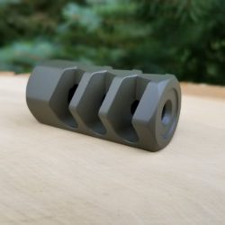 Hunter LITE Flat Face TIKKA T3 Rifle Thread-On Muzzle Brake - 5/8 x 24 - M18 x 1.0 .