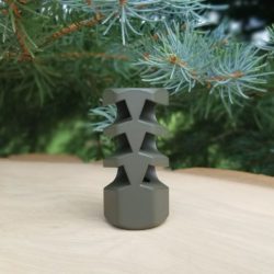 Hunter LITE Flat Face BROWNING X-BOLT Rifle Thread-On Muzzle Brake - 1/2 x 28 , 5/8 x 24 .