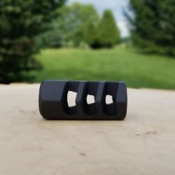 Hunter LITE Flat Face AR-15 Rifle Thread-On Muzzle Brake - 1/2 x 28 - 9/16 x 24 - 5/8 x 24
