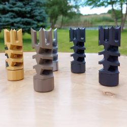 Hunter LITE 1 Inch Spikes REMINGTON 700 Rifle Thread-On Muzzle Brake - 1/2 x 28 - 5/8 x 24 .