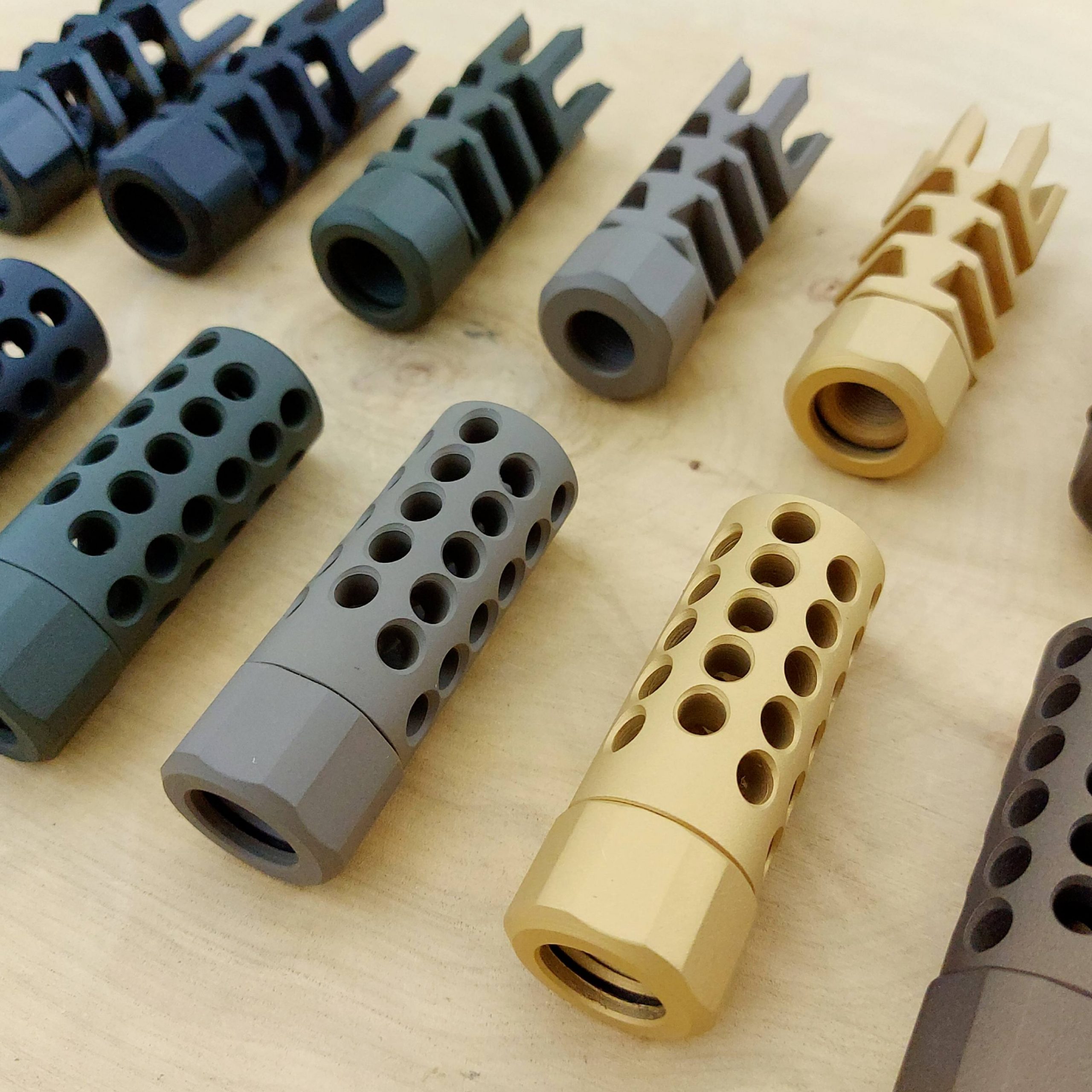 Hunter LITE 1 Inch Spikes TIKKA T3 Rifle Thread-On Muzzle Brake - 5/8 x 24 - M18 x 1.0 . - Image 13