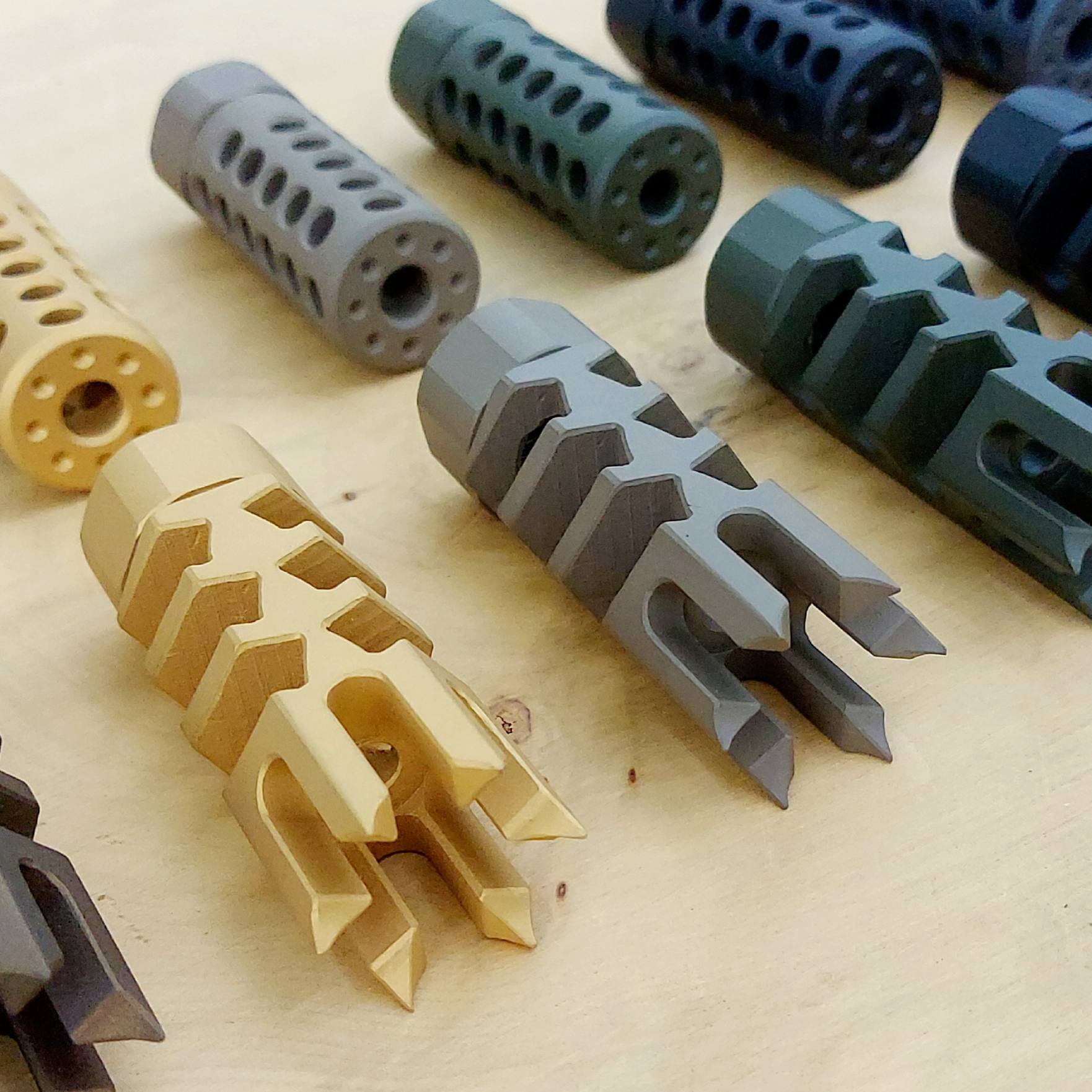 Hunter LITE 1 Inch Spikes REMINGTON 700 Rifle Thread-On Muzzle Brake - 1/2 x 28 - 5/8 x 24 . - Image 5