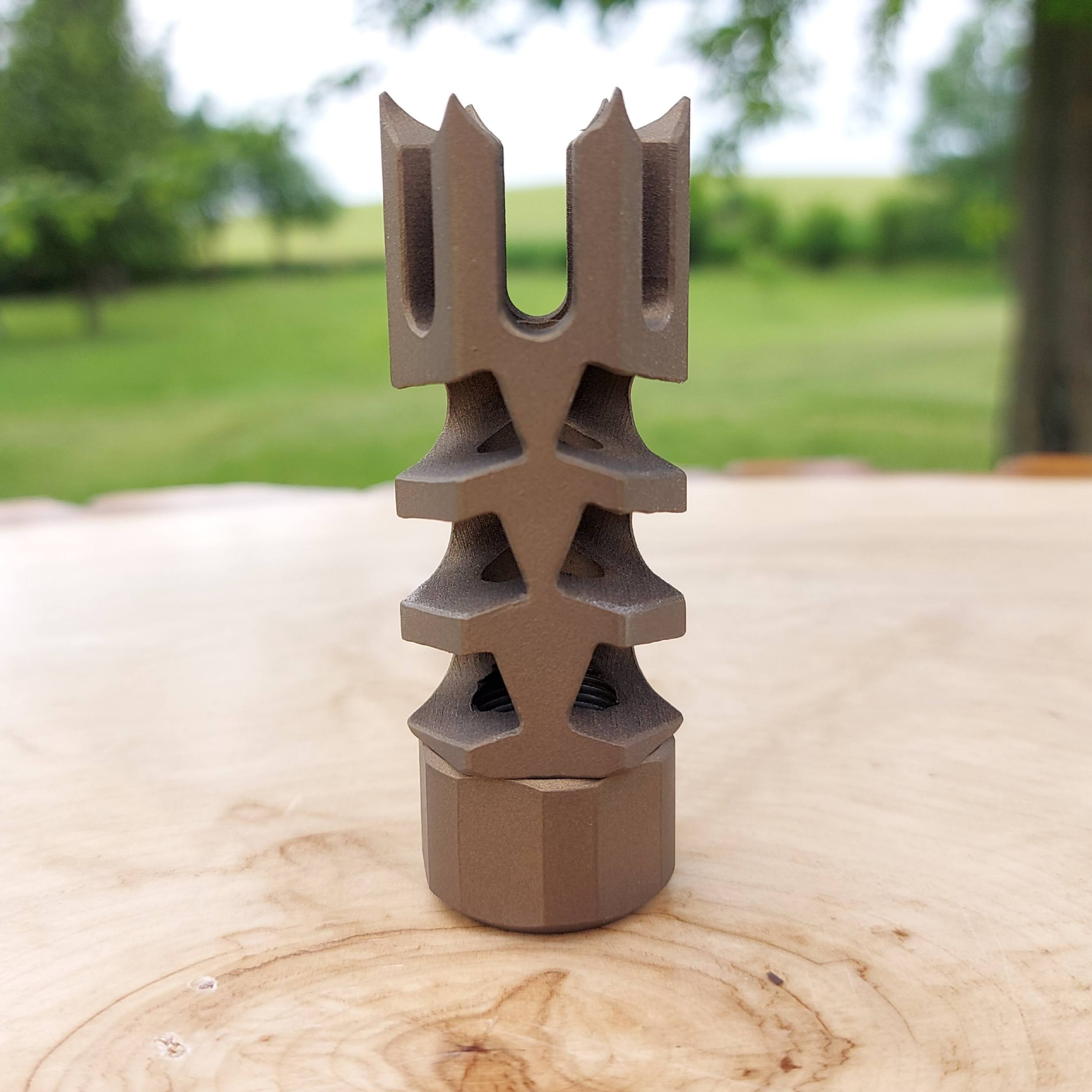 Hunter LITE 1 Inch Spikes REMINGTON 700 Rifle Thread-On Muzzle Brake - 1/2 x 28 - 5/8 x 24 . - Image 9