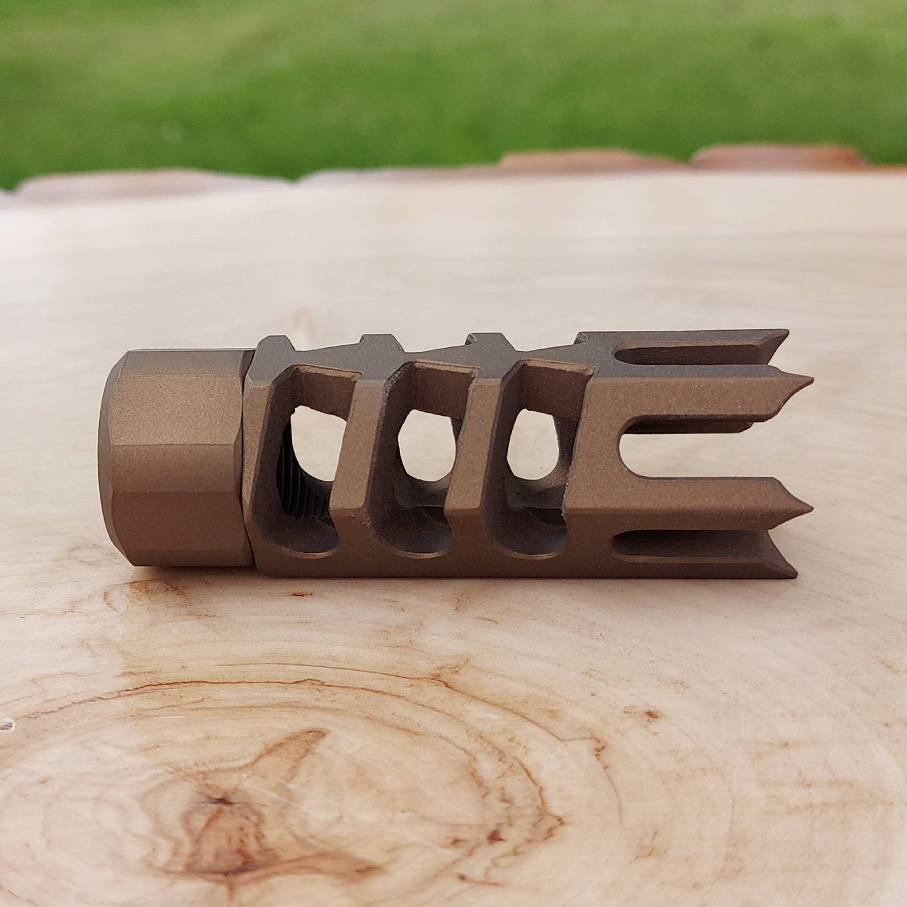 Hunter LITE 1 Inch Spikes TIKKA T3 Rifle Thread-On Muzzle Brake - 5/8 x 24 - M18 x 1.0 . - Image 18