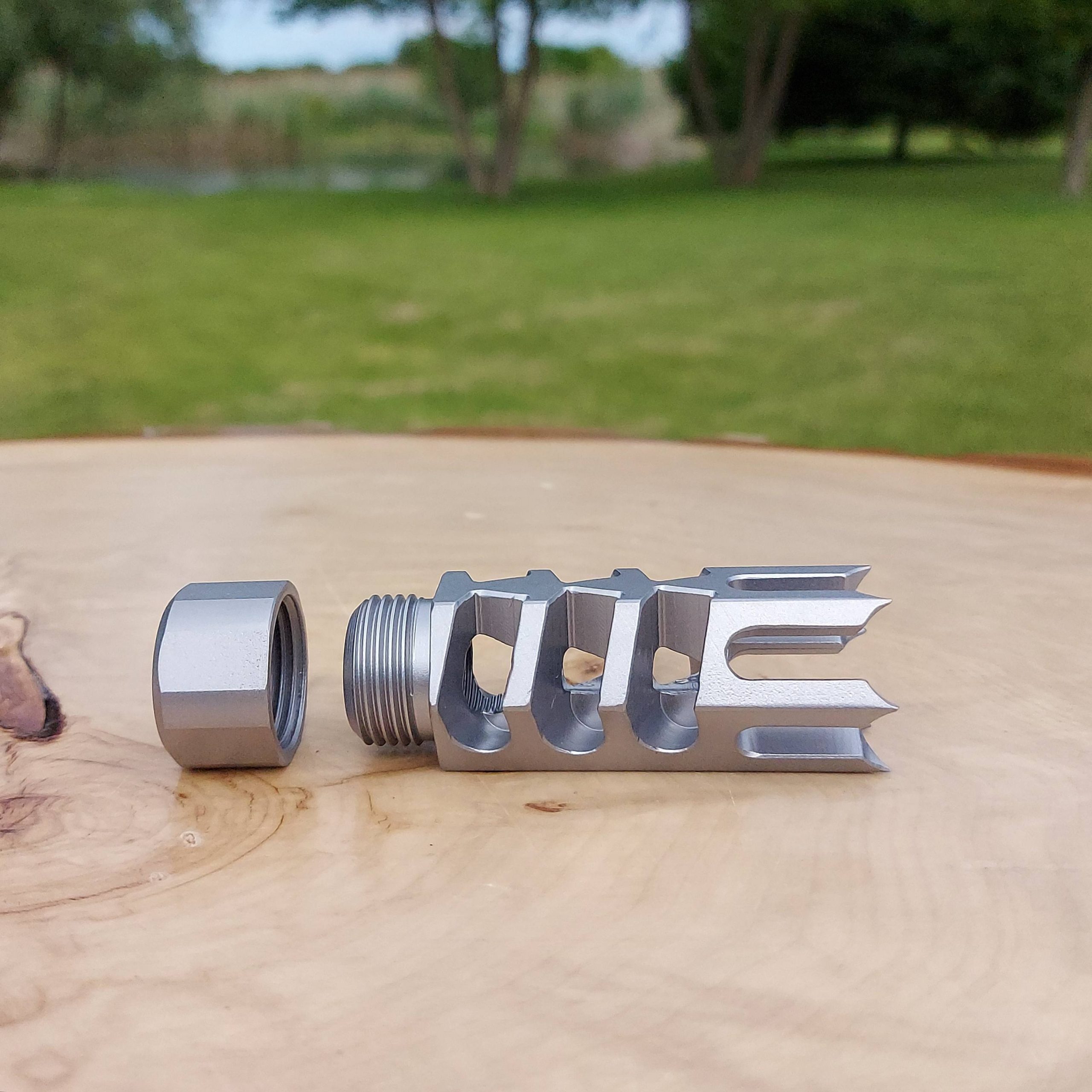 Hunter LITE 1 Inch Spikes REMINGTON 700 Rifle Thread-On Muzzle Brake - 1/2 x 28 - 5/8 x 24 . - Image 23