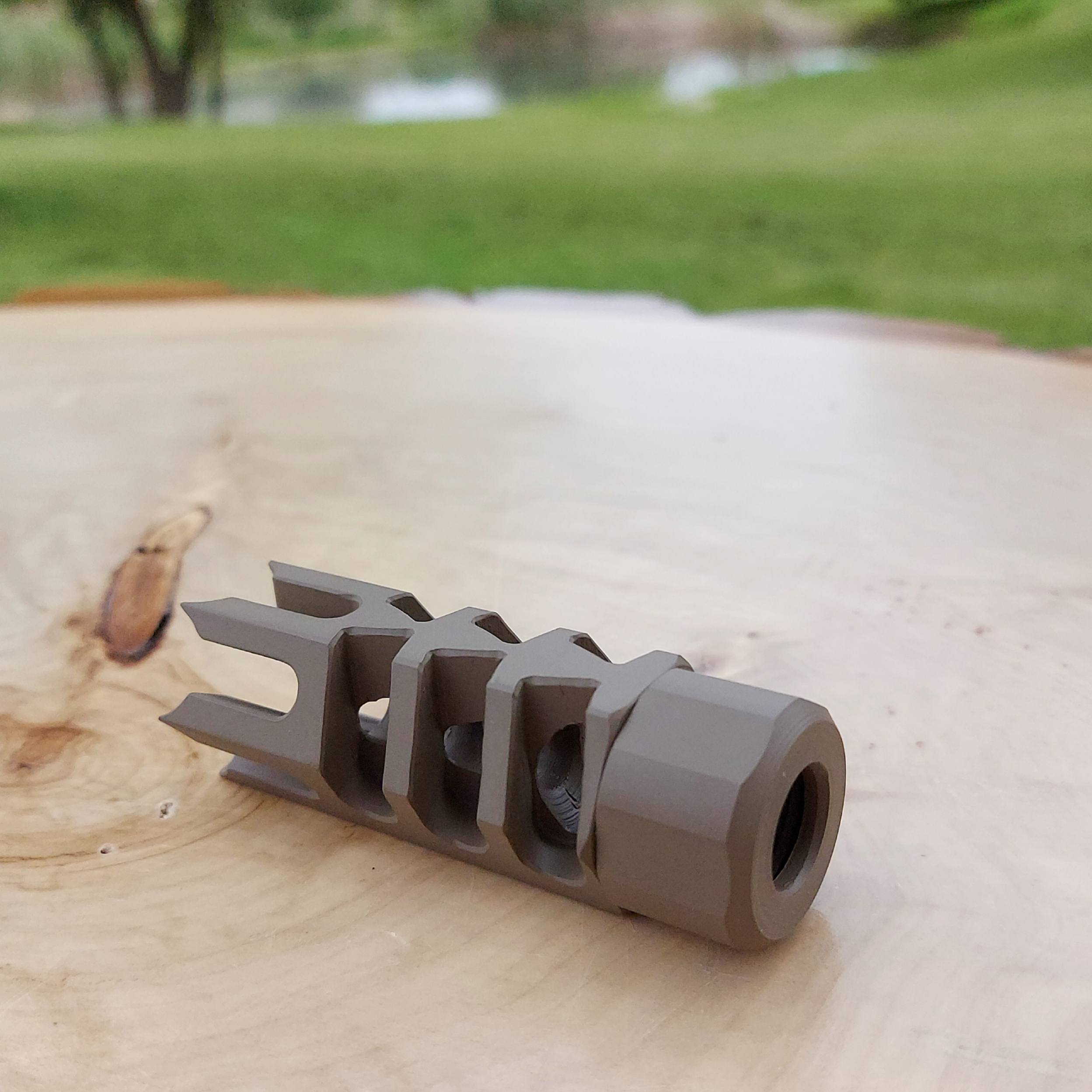 Hunter LITE 1 Inch Spikes REMINGTON 700 Rifle Thread-On Muzzle Brake - 1/2 x 28 - 5/8 x 24 . - Image 22