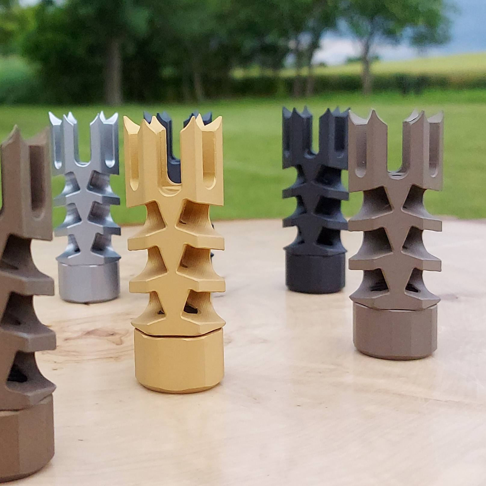 Hunter LITE 1 Inch Spikes REMINGTON 700 Rifle Thread-On Muzzle Brake - 1/2 x 28 - 5/8 x 24 . - Image 2