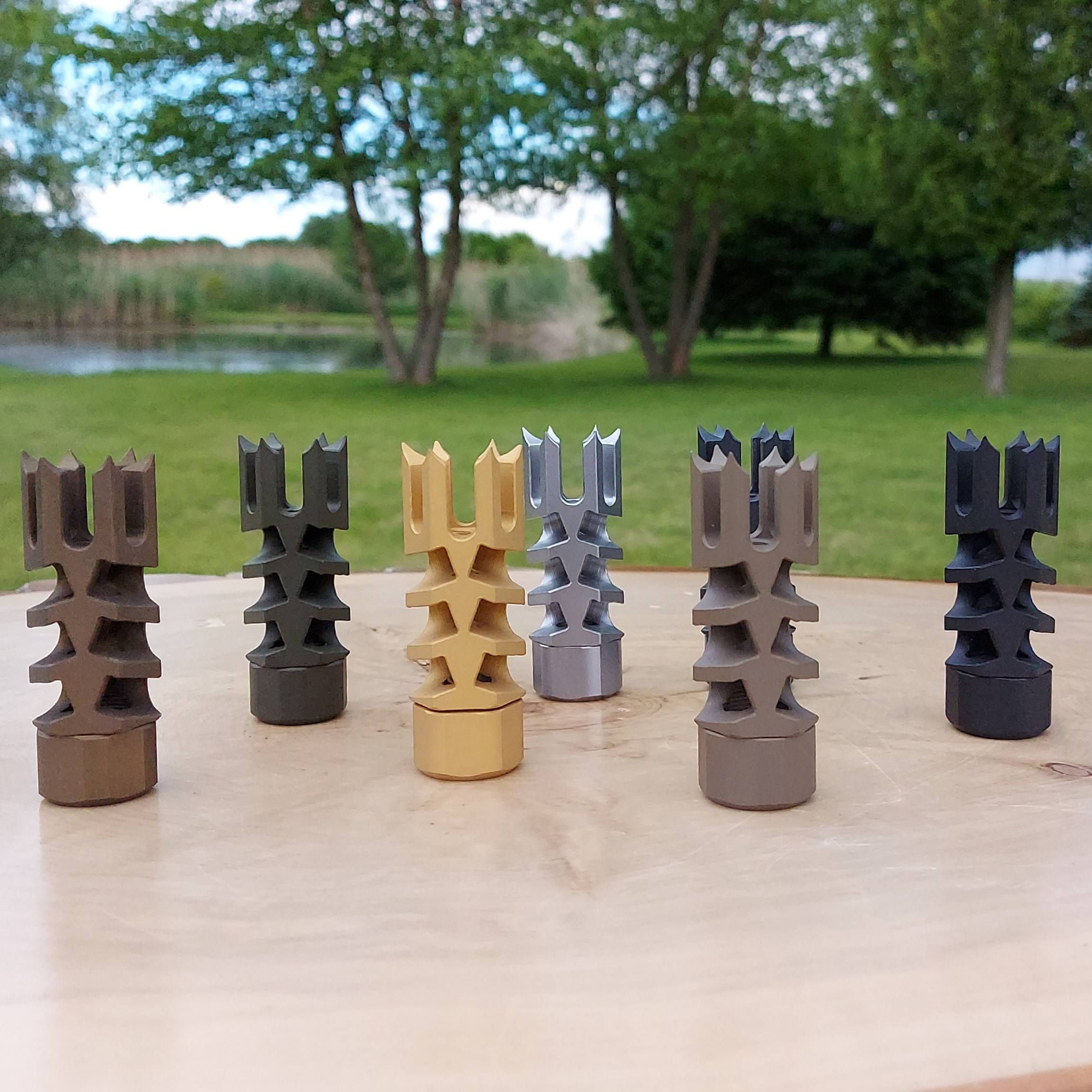 Hunter LITE 1 Inch Spikes REMINGTON 700 Rifle Thread-On Muzzle Brake - 1/2 x 28 - 5/8 x 24 . - Image 3