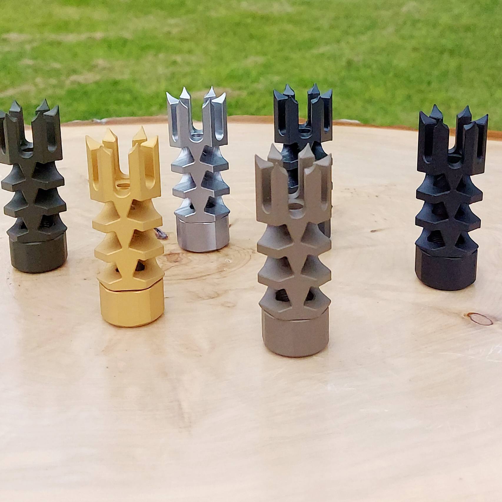 Hunter LITE 1 Inch Spikes REMINGTON 700 Rifle Thread-On Muzzle Brake - 1/2 x 28 - 5/8 x 24 . - Image 4