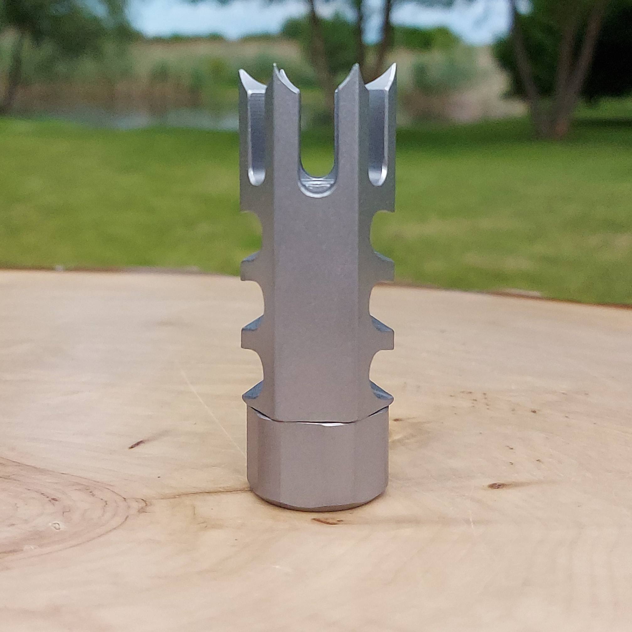 Hunter LITE 1 Inch Spikes KRISS VECTOR Rifle Thread-On Muzzle Brake - 1/2 x 28 , .578 x 28 - 9/16 x 24 and M16 x 1.0 LH . - Image 11