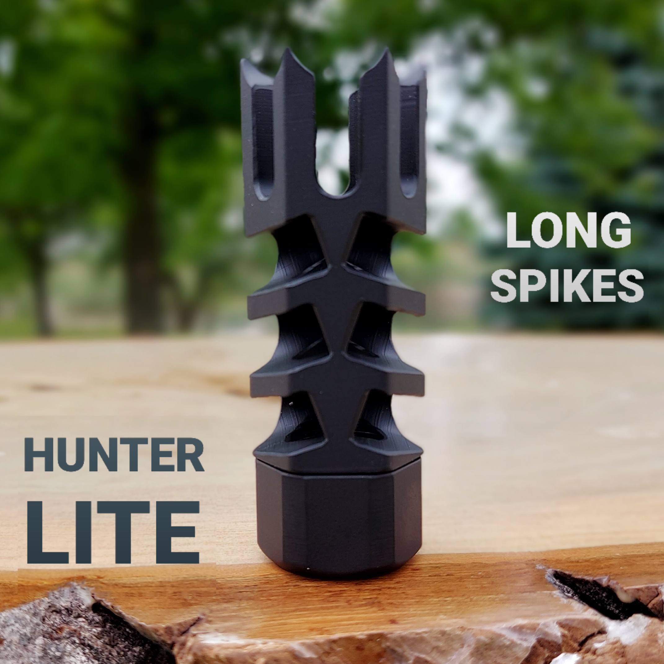 Hunter LITE 1 Inch Spikes TIKKA T3 Rifle Thread-On Muzzle Brake - 5/8 x 24 - M18 x 1.0 . - Image 7