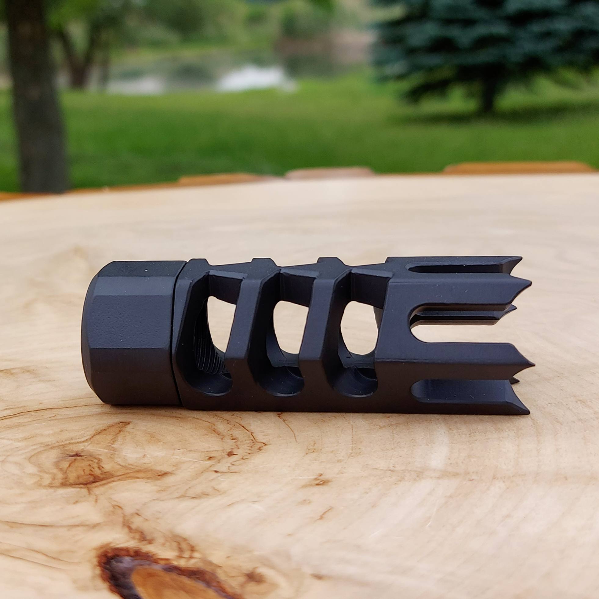 Hunter LITE 1 Inch Spikes REMINGTON 700 Rifle Thread-On Muzzle Brake - 1/2 x 28 - 5/8 x 24 . - Image 16