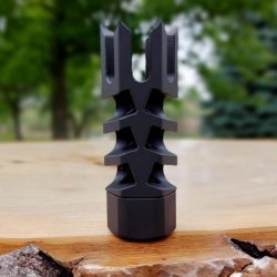 Hunter LITE 1 Inch Spikes KRISS VECTOR Rifle Thread-On Muzzle Brake - 1/2 x 28 , .578 x 28 - 9/16 x 24 and M16 x 1.0 LH .