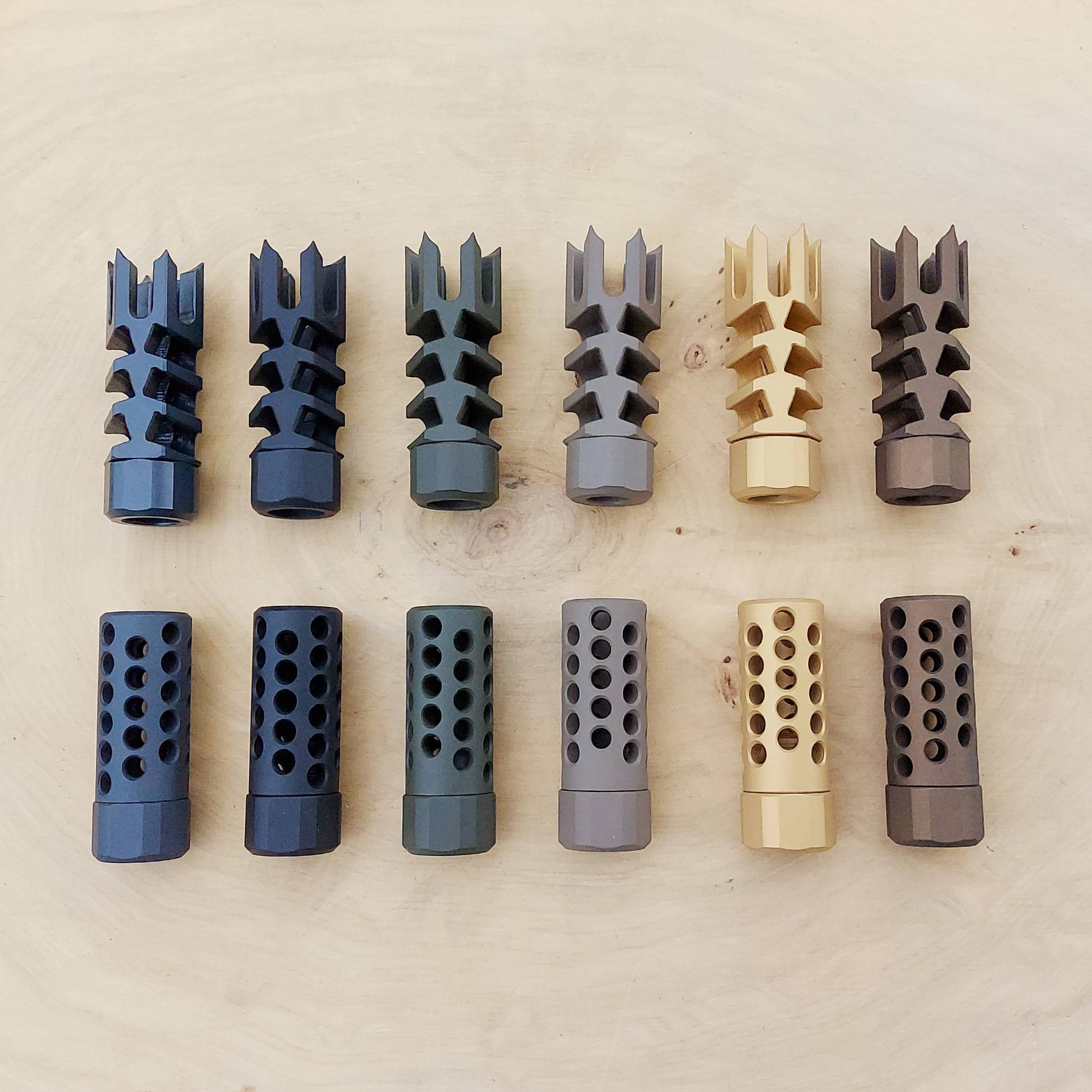 Hunter LITE 1 Inch Spikes TIKKA T3 Rifle Thread-On Muzzle Brake - 5/8 x 24 - M18 x 1.0 . - Image 12
