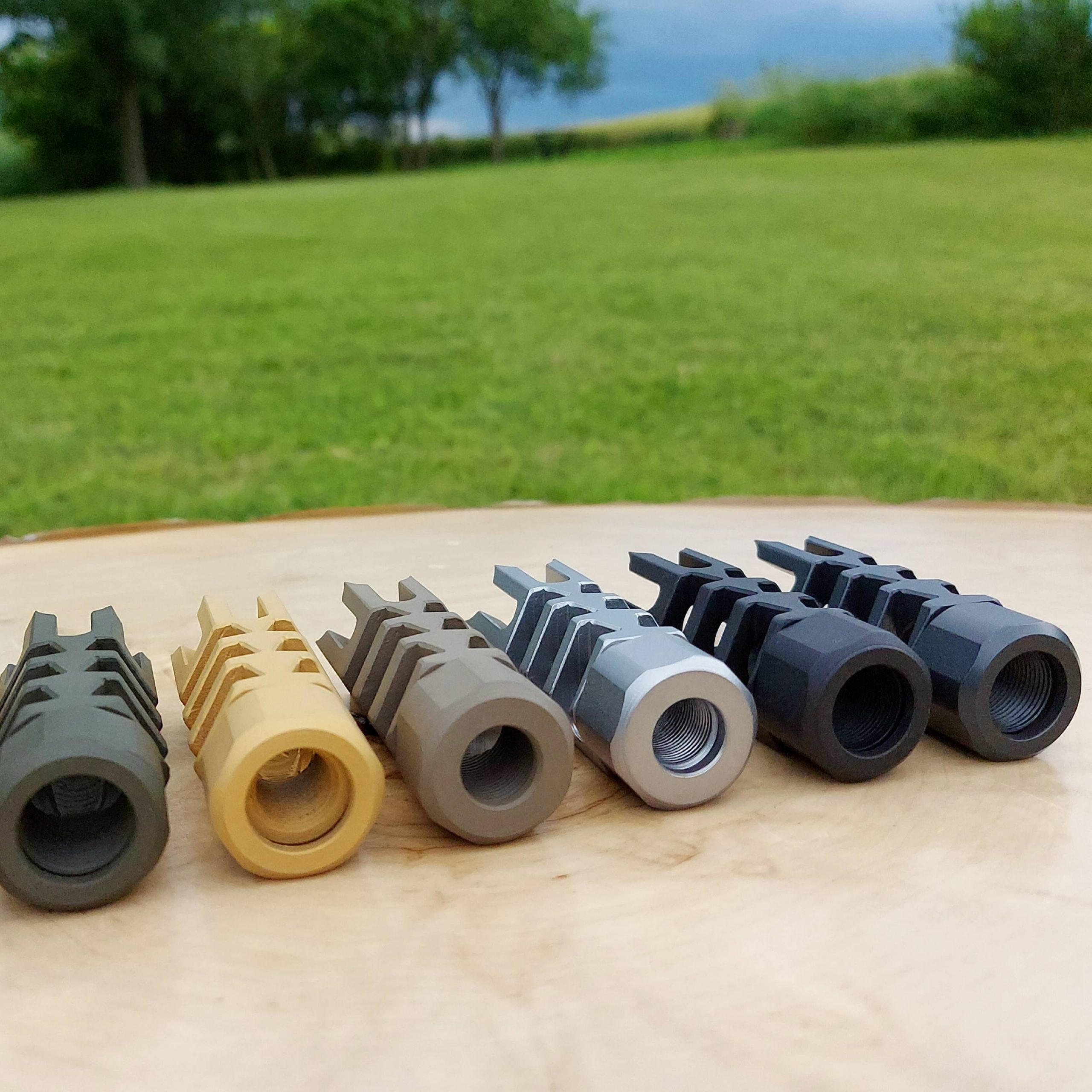 Hunter LITE 1 Inch Spikes REMINGTON 700 Rifle Thread-On Muzzle Brake - 1/2 x 28 - 5/8 x 24 . - Image 8