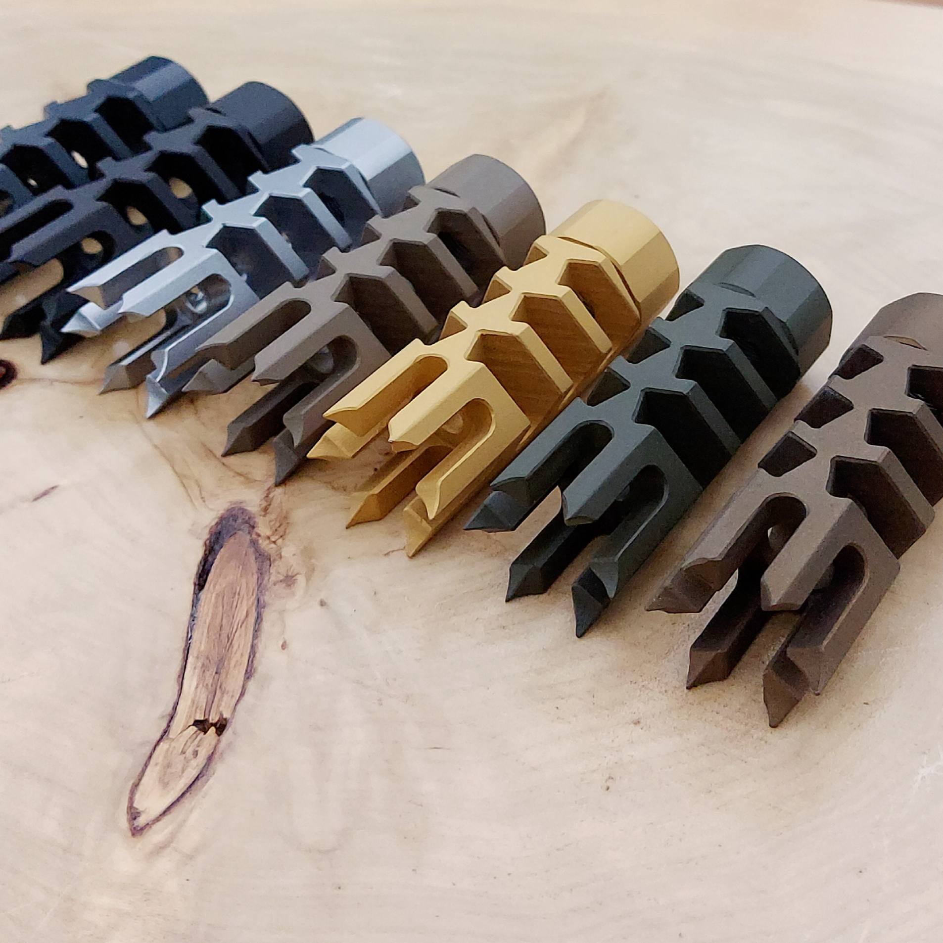 Hunter LITE 1 Inch Spikes REMINGTON 700 Rifle Thread-On Muzzle Brake - 1/2 x 28 - 5/8 x 24 . - Image 7